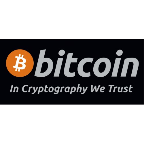 Bitcoin Bumper Sticker in Cryptography We Trust